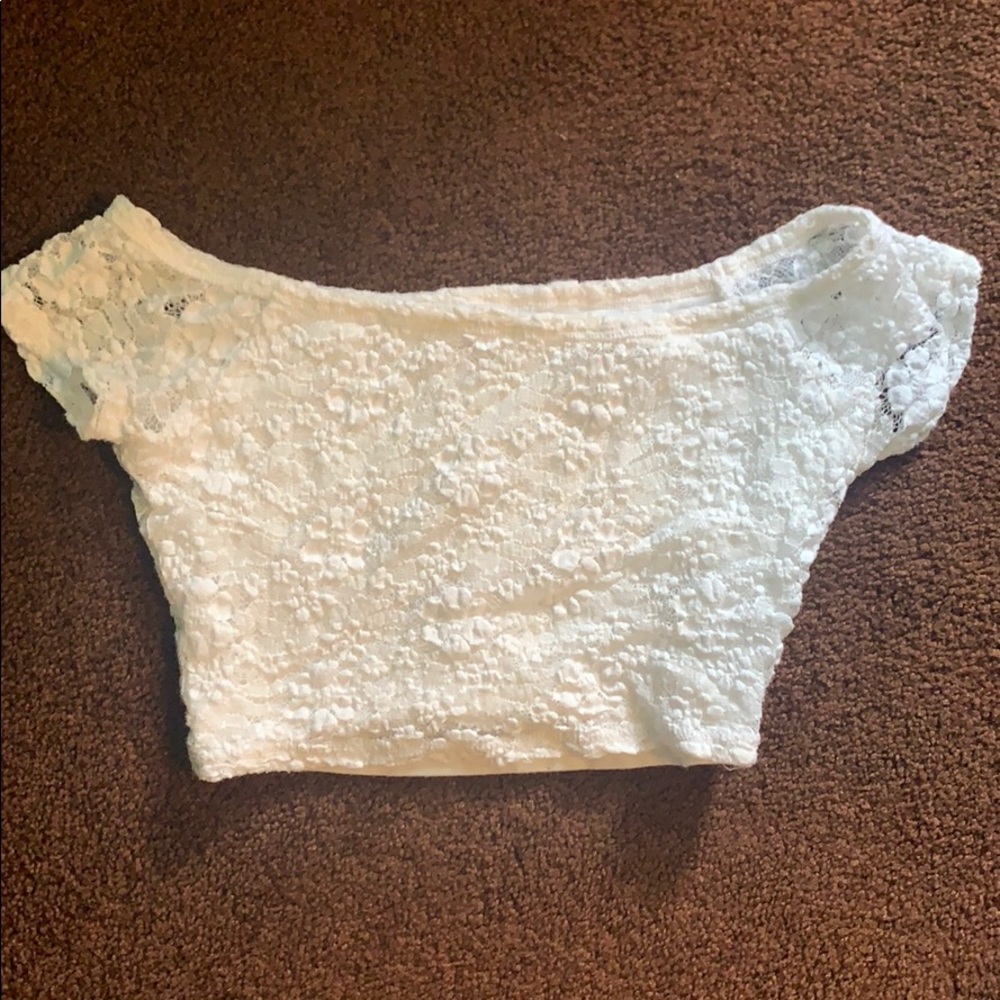 Off the shoulder lace top!